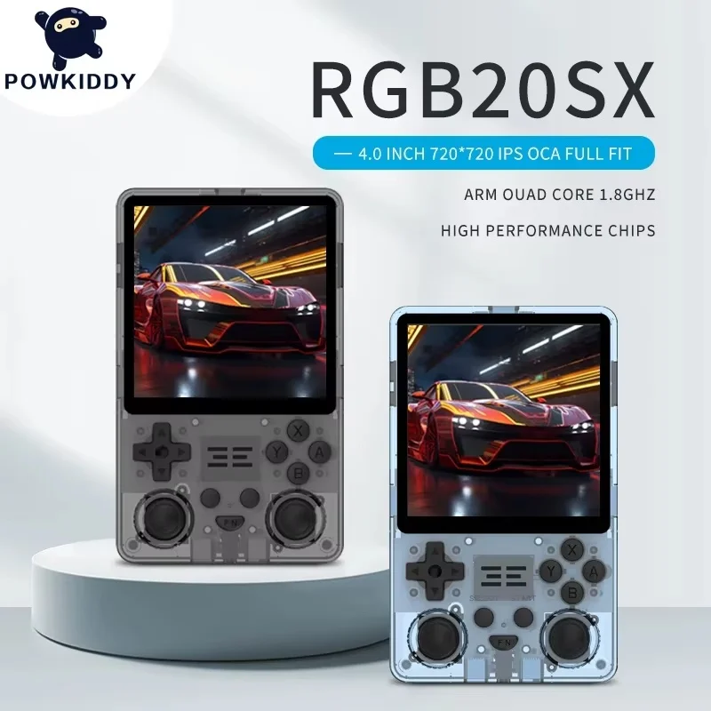 Игровая консоль POWKIDDY RGB20SX 720*720 4 дюйма IPS Wi-Fi