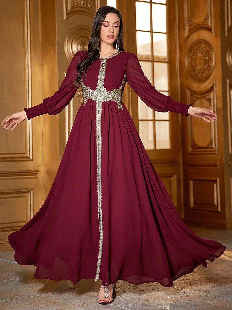 Femme Musulmane Vestidos Eid Djellaba Женское мусульманское платье макси Дубай Абая Турция Кафтан