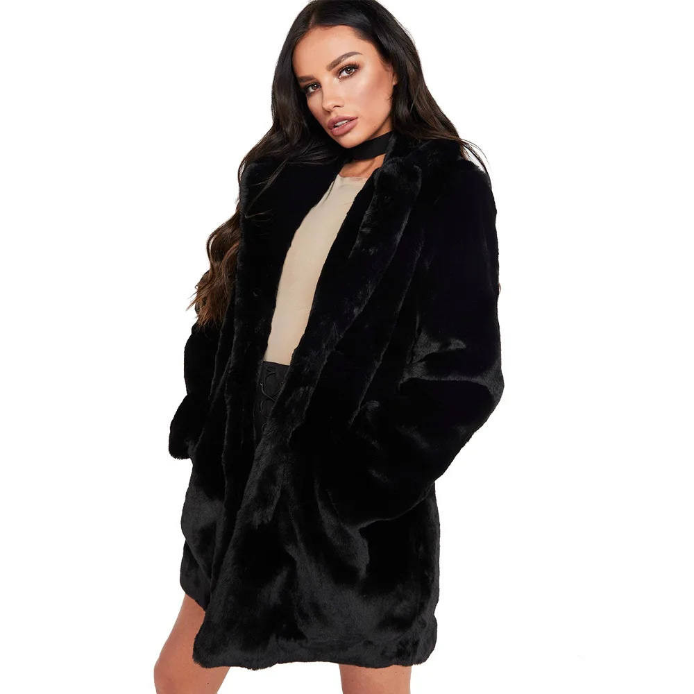 2022 Faux Fur Natural Mink Fur Coat Women's Winter Jacket yellow tops Overcoat Female High Quality Long Solid Warm Thick Luxury