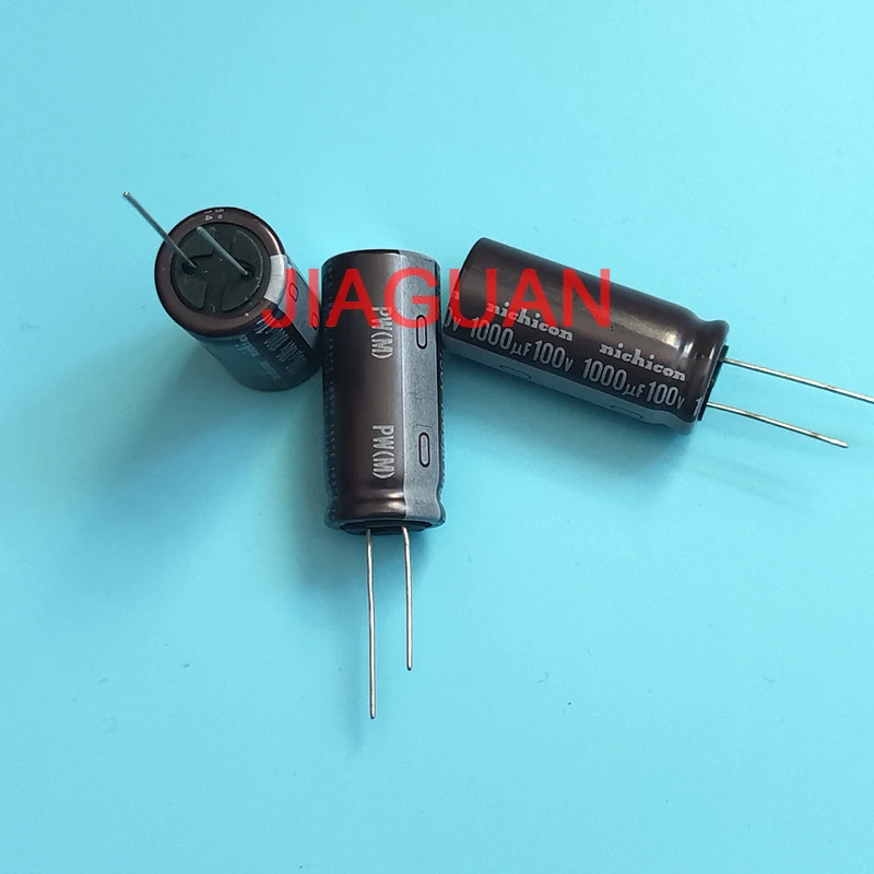 10PCS NEW NICHICON PW 100V1000UF 18X40MM electrolytic capacitor 100V 1000UF High frequency long life pw 100uF/1000V