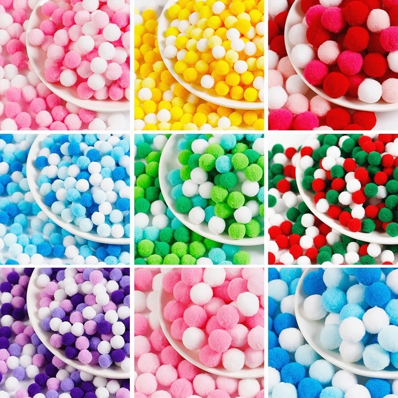 

Mulit Colors Pompom 15mm Fur Craft DIY Soft Pom Poms Wedding Decoration Sewing Resin Filled Hair Jewelry Accessories 40pcs