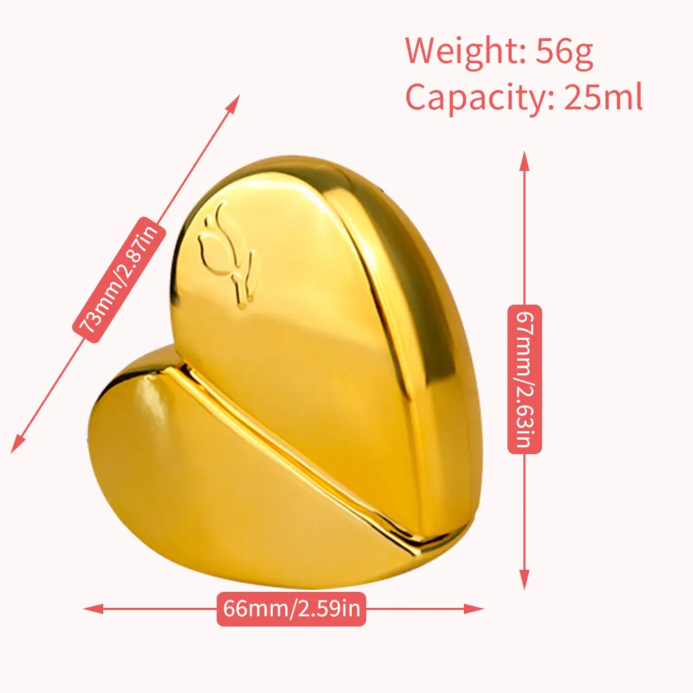25ml Heart Shaped Refillable Spray Perfume Bottle Thick Glass Pump Woman Parfum Atomizer Travel Empty Cosmetic Containers images - 6