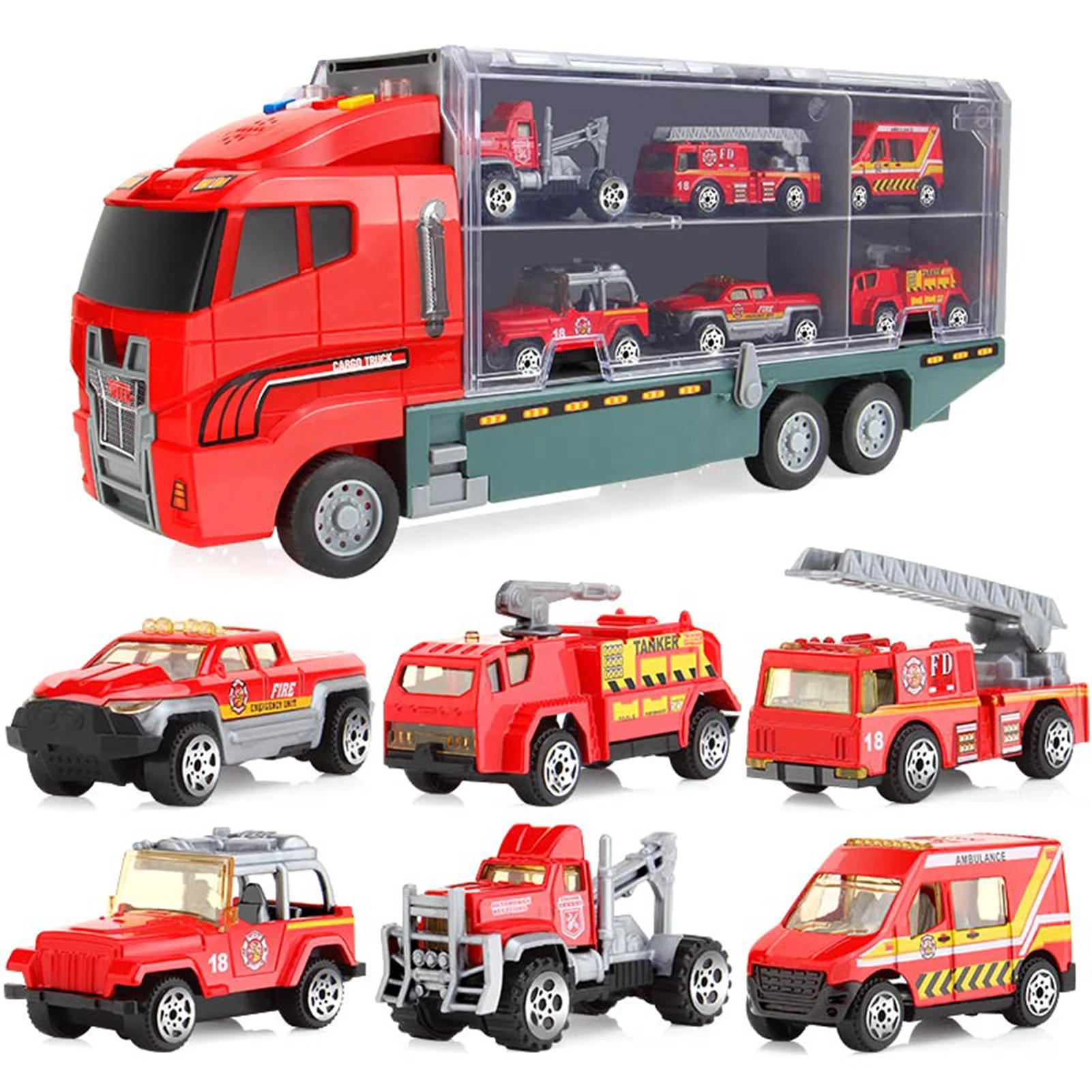 

Engineering Truck Fire Truck Toy Car No Burrs and Durable Cars Toys Suitable for Christmas Birthday Gift