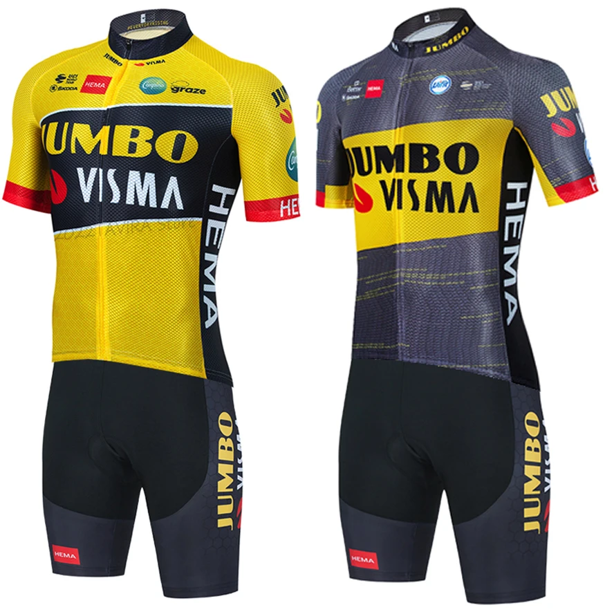 

TEAM 2022 New JUMBO VISMA Cycling Maillot Jersey Gel Bike Shorts Sportswear Ropa Ciclismo Men Summer Bicycle Pants Clothing