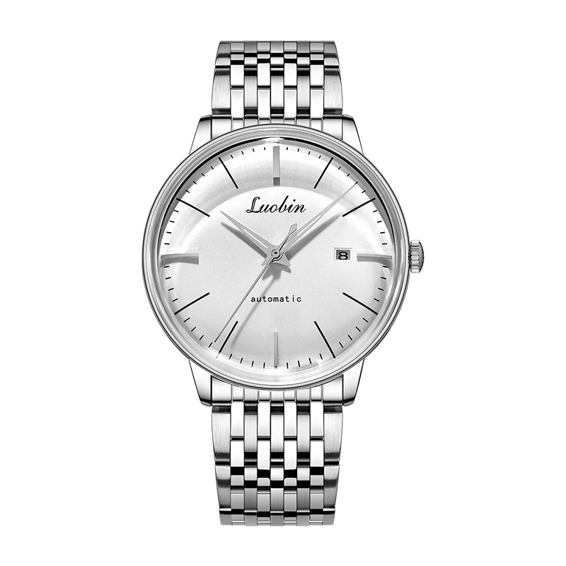 Часы мужские механические водонепроницаемые с автоподзаводом из нержавеющей