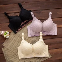 Non-Magnetic Underwear Women's No Steel Ring Medium And Thin Small Chest Gathered Lace Sexy Bra Soft Comfortable Gathered Bra