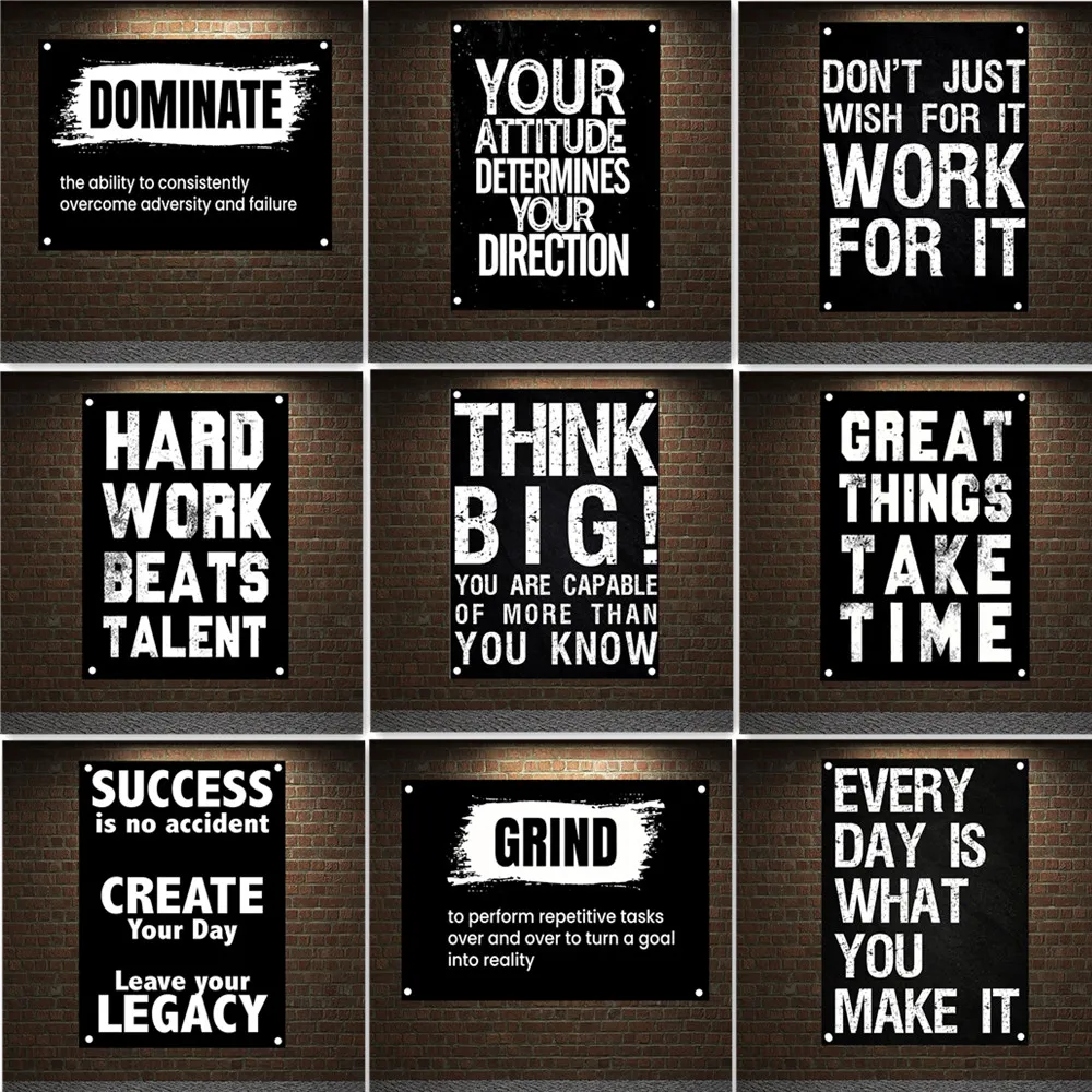 

Hard Work Motivational Teen Work Wall Decor Banner Classroom Office Wall Art Painting Inspirational Quote Gym Wall Poster Flag