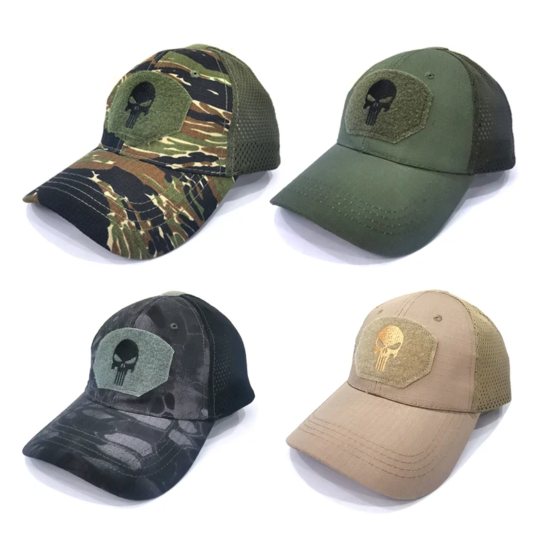 Кепка-Снэпбэк Мужская тактическая камуфляжная кепка в стиле милитари с черепом