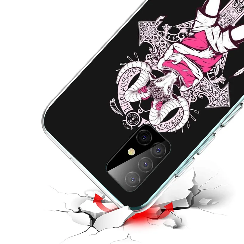 Чехол для телефона Pentagram 666 Demonic Satanic Cover Samsung A51 A41 A31 A21S A71 A50S A40 A30S A20E A10S A6 A7 A8 A9 Plus Soft Fu
