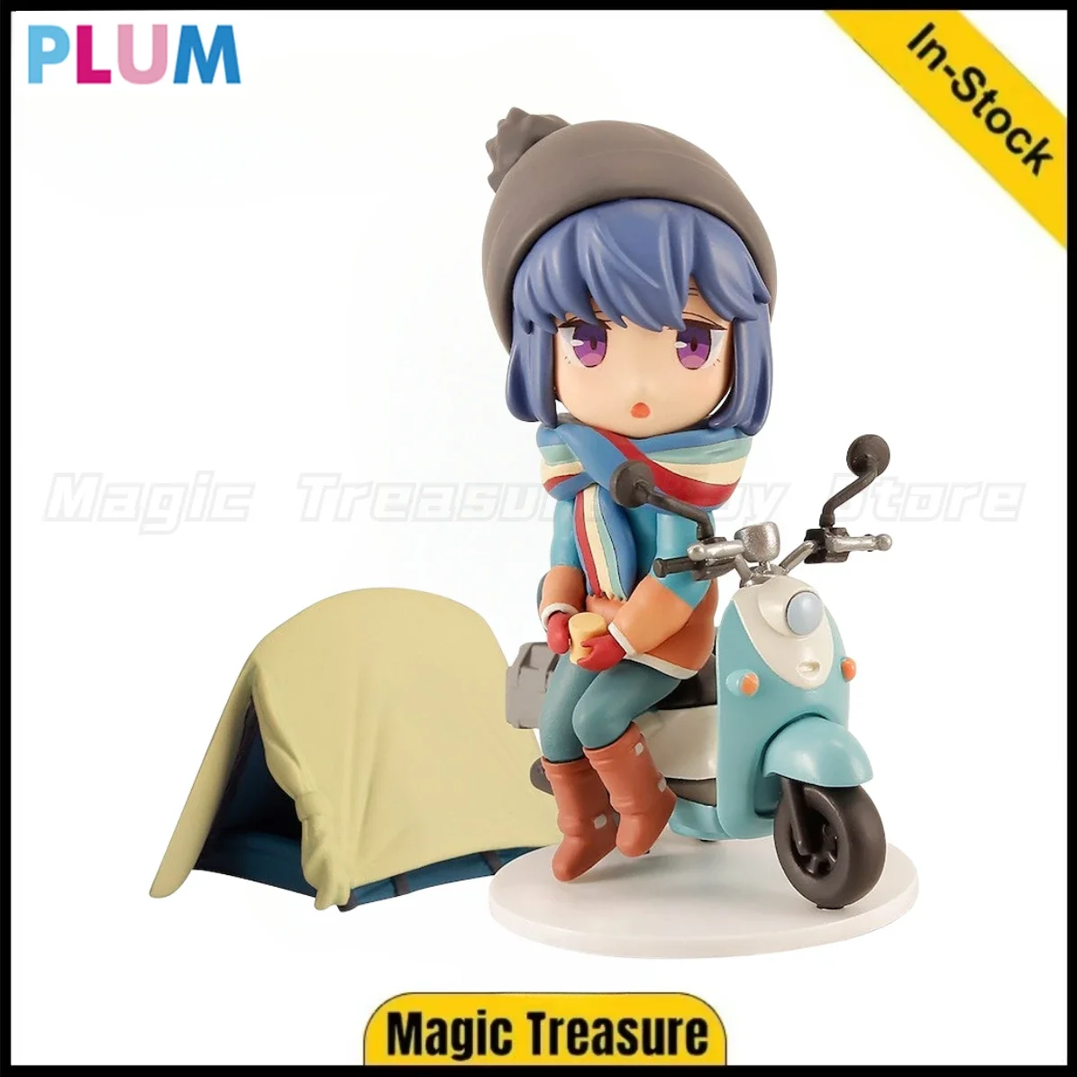 Фото В наличии: Оригинальная мини-фигурка PLUM из серии Yurucamp, сезон 2, фигурка Рин Шимы, аниме-украшения, коллекционные игрушки №1