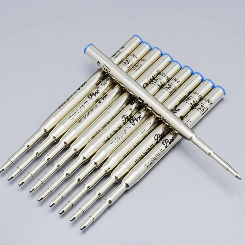 

MB High Quality (10 Pieces/lot ) 0.7mm Black / Blue Ballpoint Refill School Office Stationery Write Smooth Pen Accessories