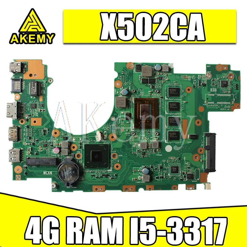 

Материнская плата Akemy X402CA для ноутбука Asus X502C X402C X502CA X402CA, оригинальная материнская плата DDR3L 4 ГБ-оперативная память, системная плата 100% ОК