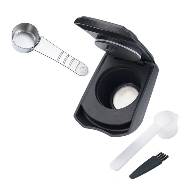 

For Dolce Gusto Lumio EDG325 Machine Reusable Coffee Adapter Capsule Transfer Refillable With Spoon