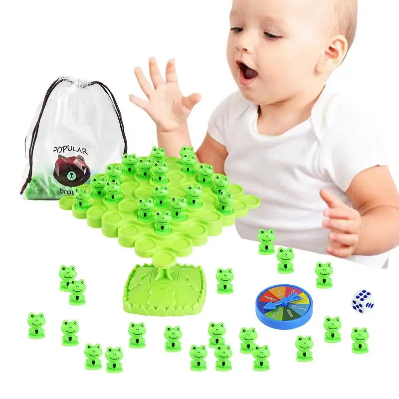 Montessori Frog Balance Tree Education Leisure Parent-Child Interactive Desktop Intellectual Toys Kids Learning Funny Party Game