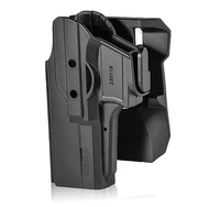 tege owb polymer handgun cover left handed for glock with paddle attachment 360 degree rotatable adjusting gun holster