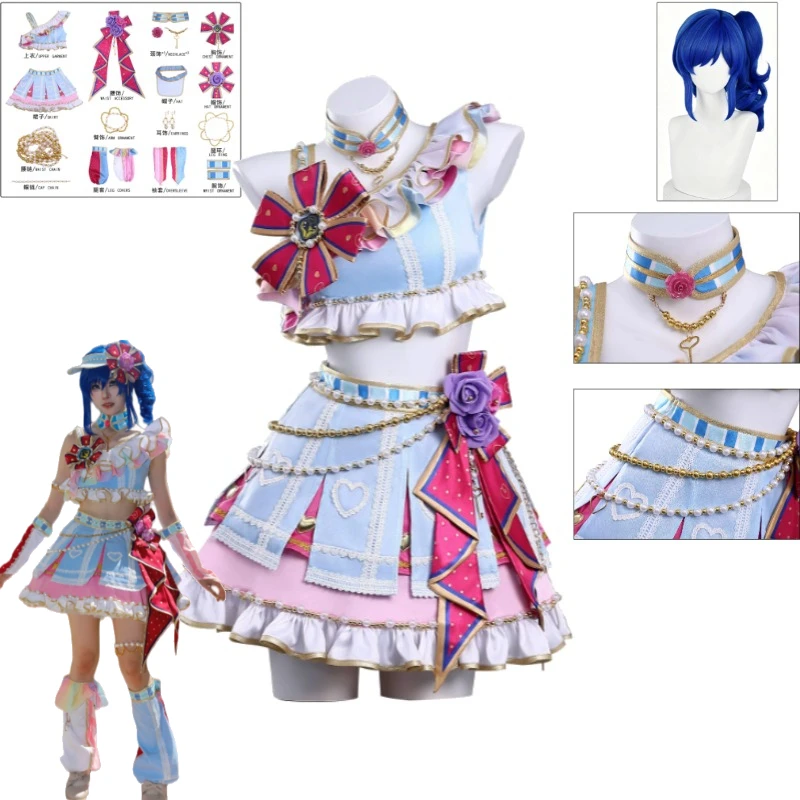 Фото Костюм для косплея Хосимия Ичиго из Aikatsu, платье Лолита для девочек, униформа для Хэллоуина, Рождества, косплей-конвенций, аниме-наряд №1