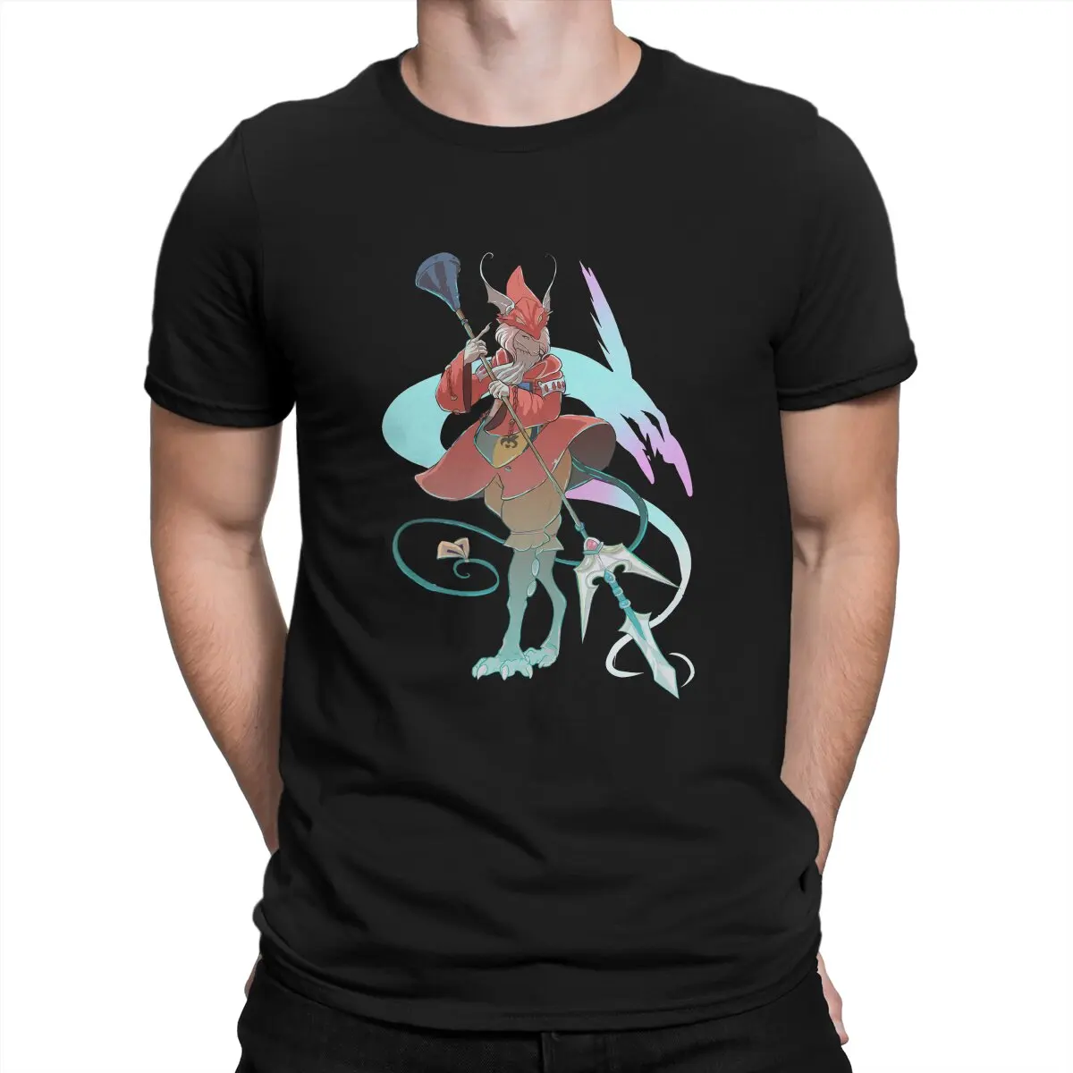 

Men's Ali Del Vento T Shirt Final Fantasy Role Playing Game 100% Cotton Tops Fashion Short Sleeve Round Collar Tee Shirt