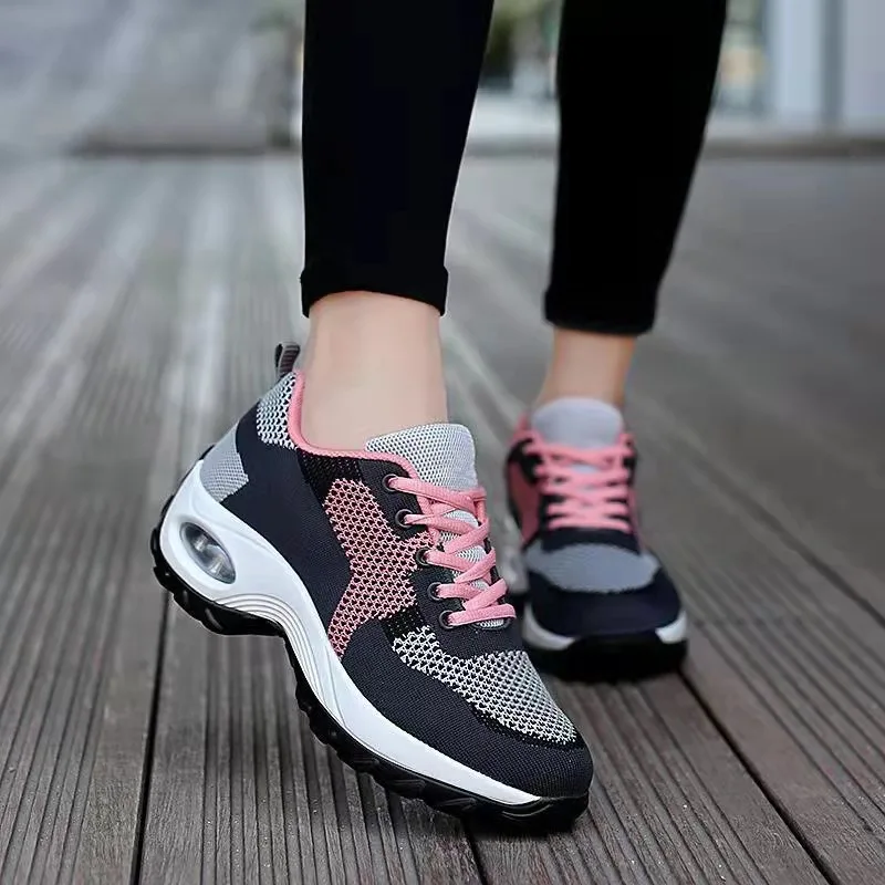 Designer Women Fashion Leisure Sports Shoes Women Soft Vulcanized Shoes Sneakers Shoes Sneakers Feminino Tennis Shoes Net Shoe