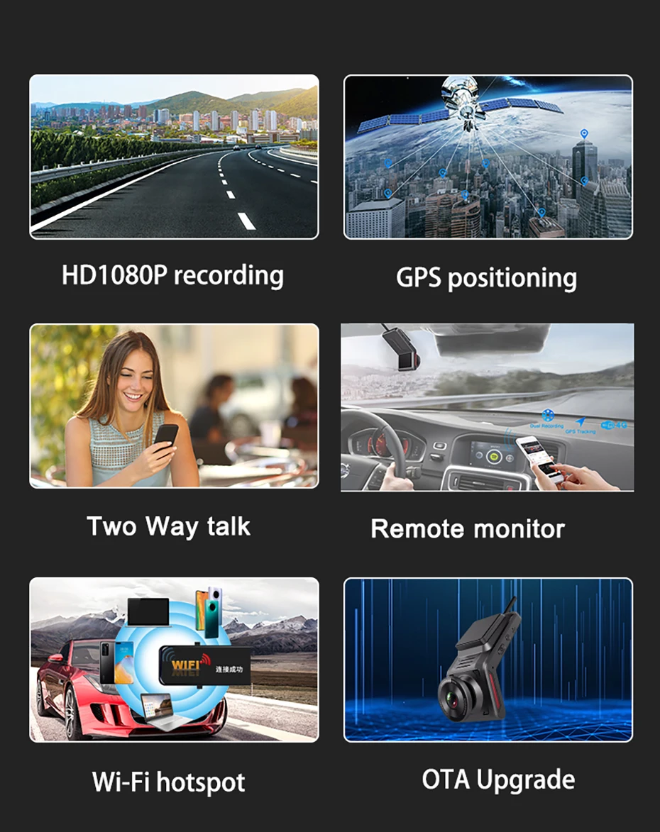 4G Full HD 1080P Автомобильный видеорегистратор 2 0 дюйма мини WIFI с удаленным монитором