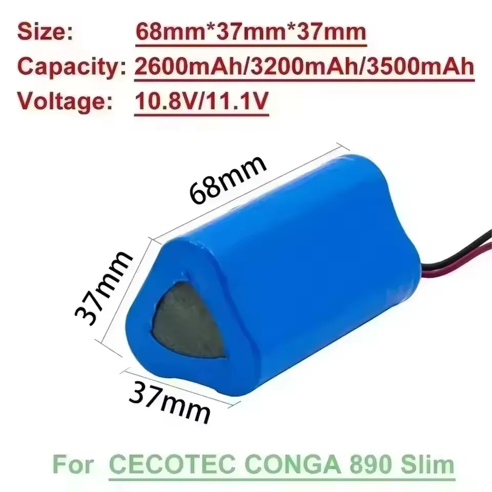 Фото Сменная батарея 4000 мАч для Ecovacs D36A D36B D36C D36E DA60 DA611 DB35, для Deebot Slim 1/2/10, для Lefant M501A №5