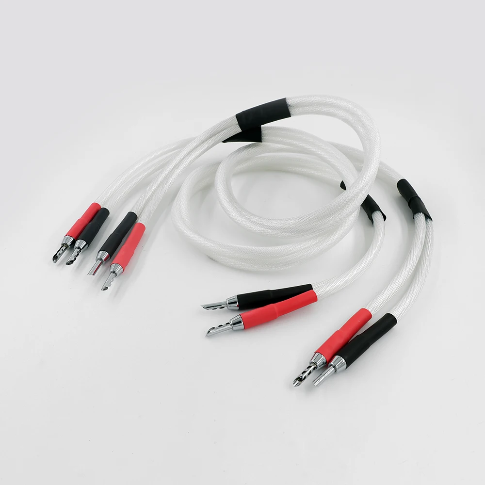 Новинка одна пара 5 дюймовых кабелей nocc (99.997%) обновленный высококлассный кабель