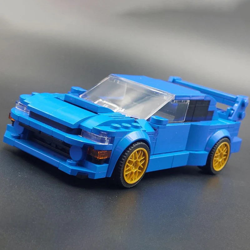 Фото Модель гоночного автомобиля MOC из строительных блоков WRX STI 22D, модульный конструктор для раллийных гонок, технологичный набор для сборки, детские праздничные подарки, игрушки-конструкторы №1