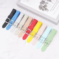 new curved end 20mm rubber watch strap suitable for moon watch colorful watchband fashion watch acessories
