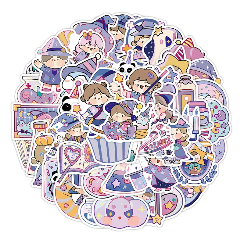 

10/30/50PCS Cute Magic Girl Stickers Aesthetic Laptop Scrapbook Phone Guitar Luggage Notebook Fridge Car Bike Sticker Decal