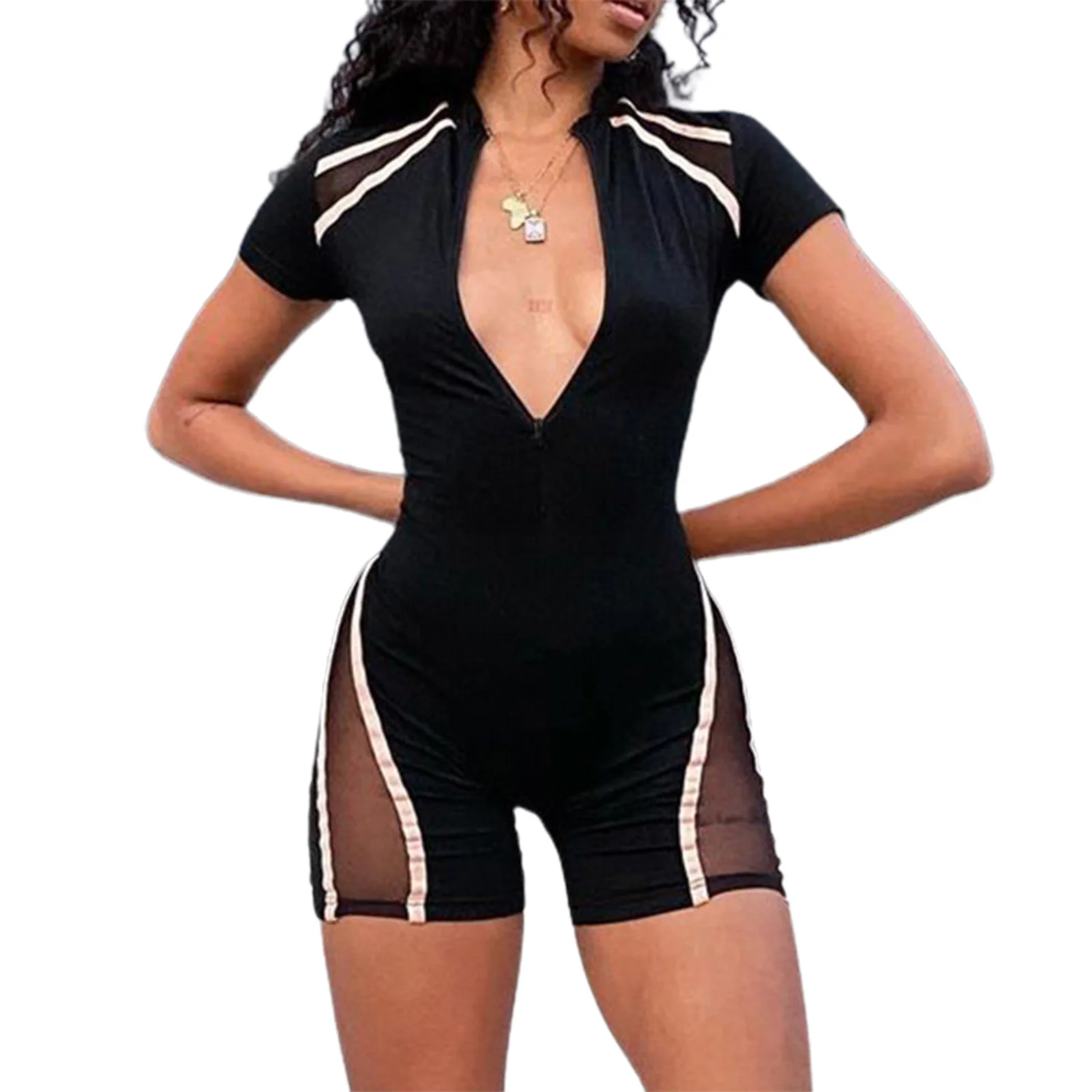 

Женский комбинезон kayojuta, Летний комбинезон с V-образным вырезом, облегающие брюки-карандаш, спортивная одежда, обтягивающий комбинезон, ули...