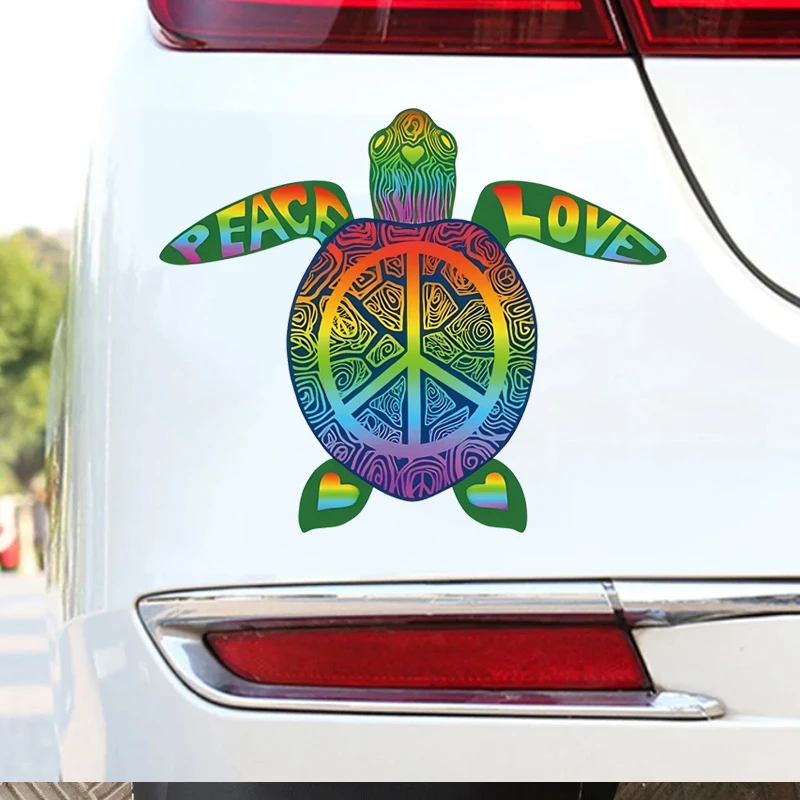 Автомобильная Наклейка В Стиле Бохо С Радужной Черепахой ПВХ Креативное