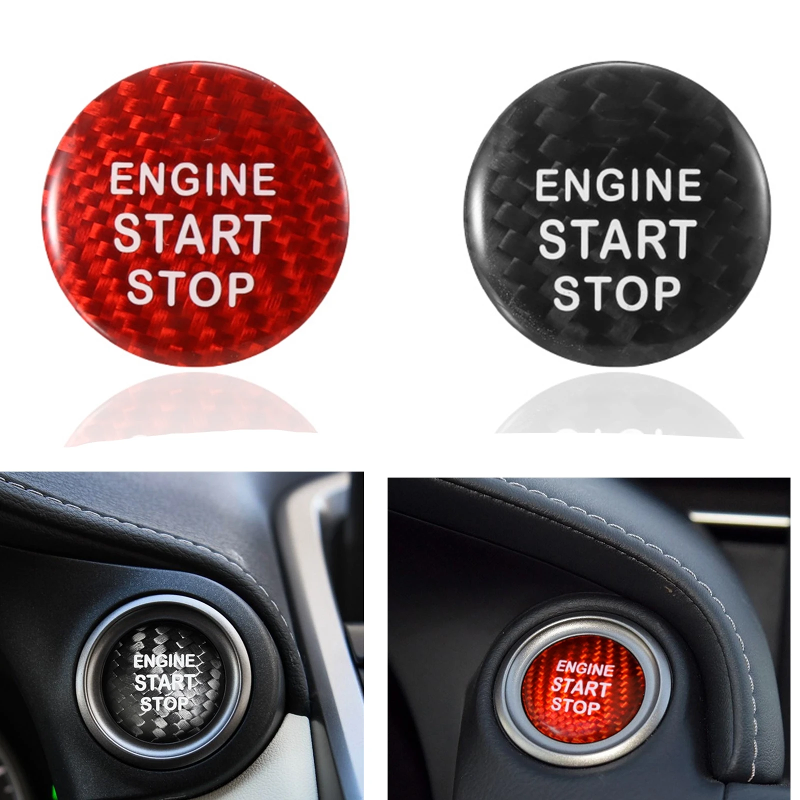 

Устройство зажигания из углеродного волокна, кнопка запуска и остановки двигателя, крышка переключателя, наклейка для ключа, украшение для Lexus IS ES GS