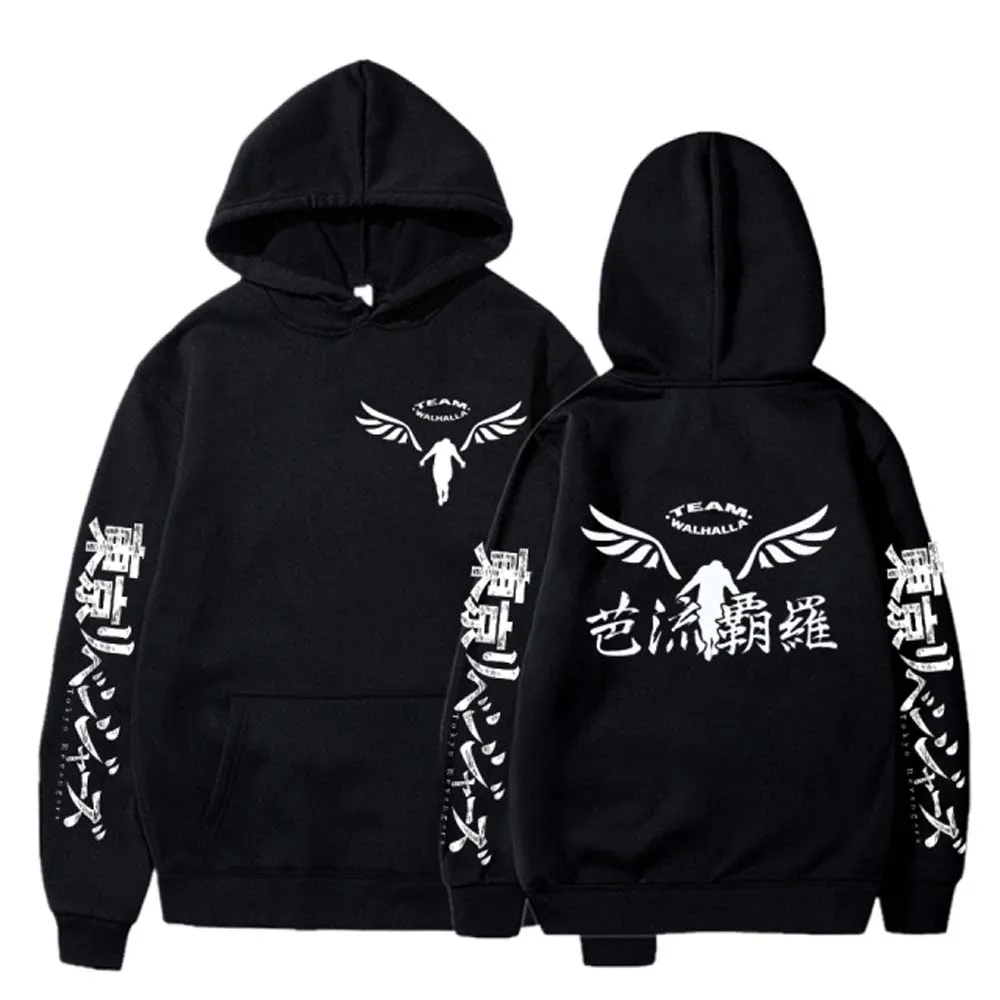 Anime Graphic Hoodie Japanese Gambar Valhalla Tokyo Revengers Pullovers Unisex Men Women Sportswear Cosplay Tracksuit Clothes