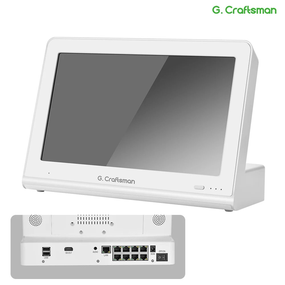 

G.Craftsman 8-канальный сетевой видеорегистратор GX-NM8010H1-P8 с PoE и монитором