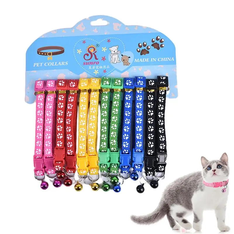 Регулируемый ошейник-колокольчик для кошек и собак с набором из 12 предметов