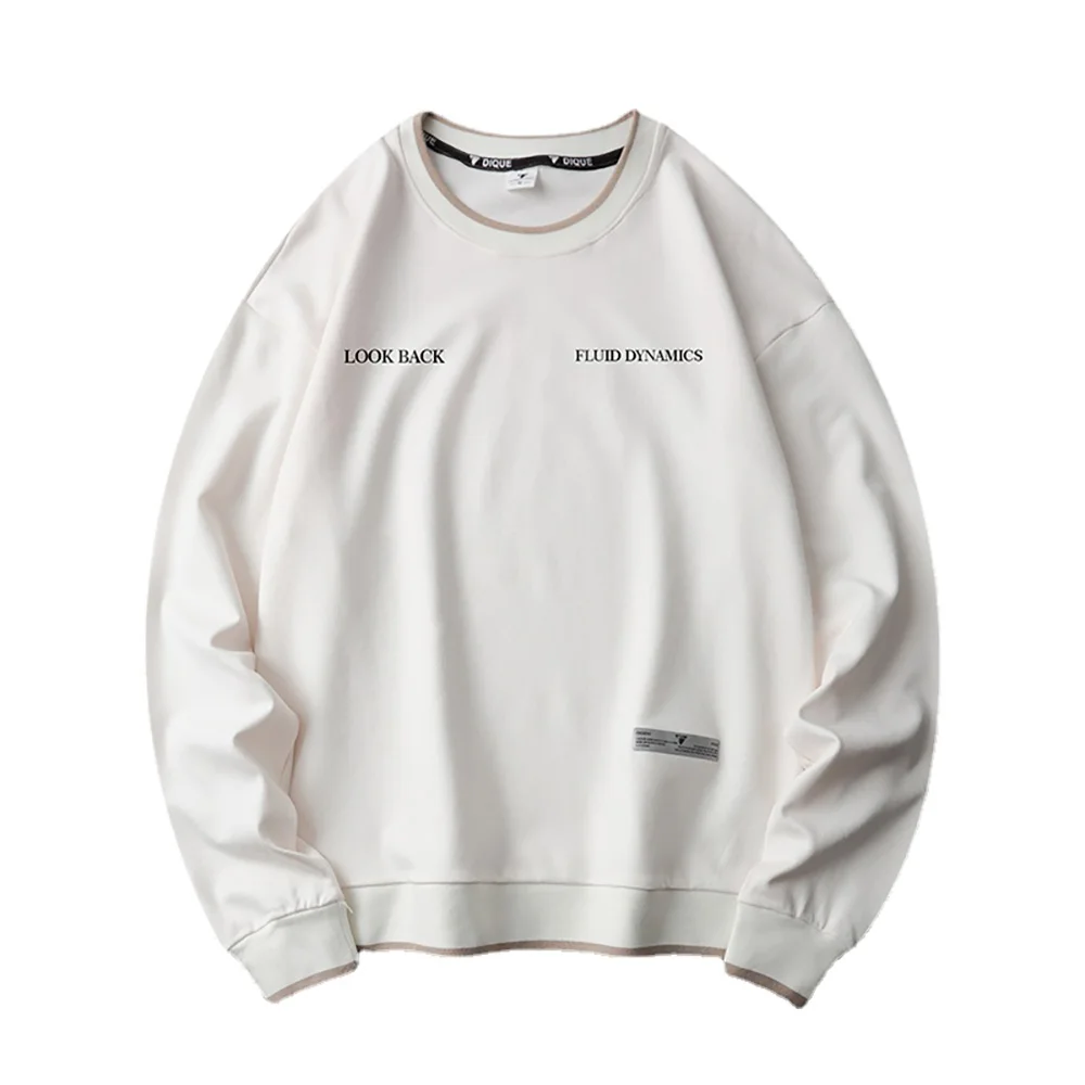 Мужской свободный свитер с круглым вырезом теплая одежда длинным рукавом