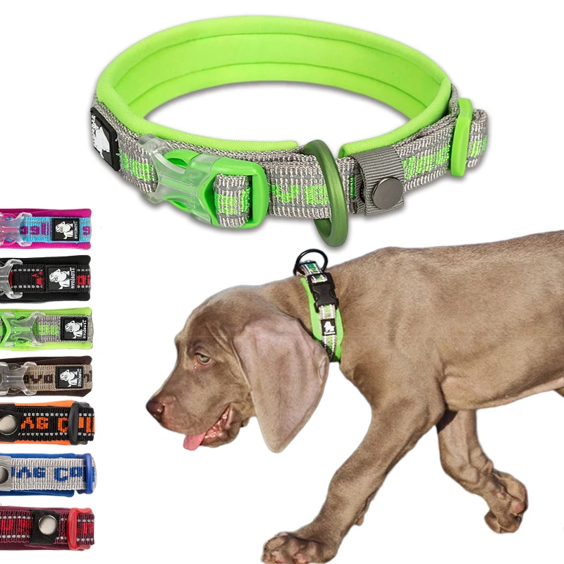 

Winhyepet Adjustable Dog Collar Comfort Padded with Buckle Tactical Walking Collar for Small Medium Large Dogs Pitbull,Shepard