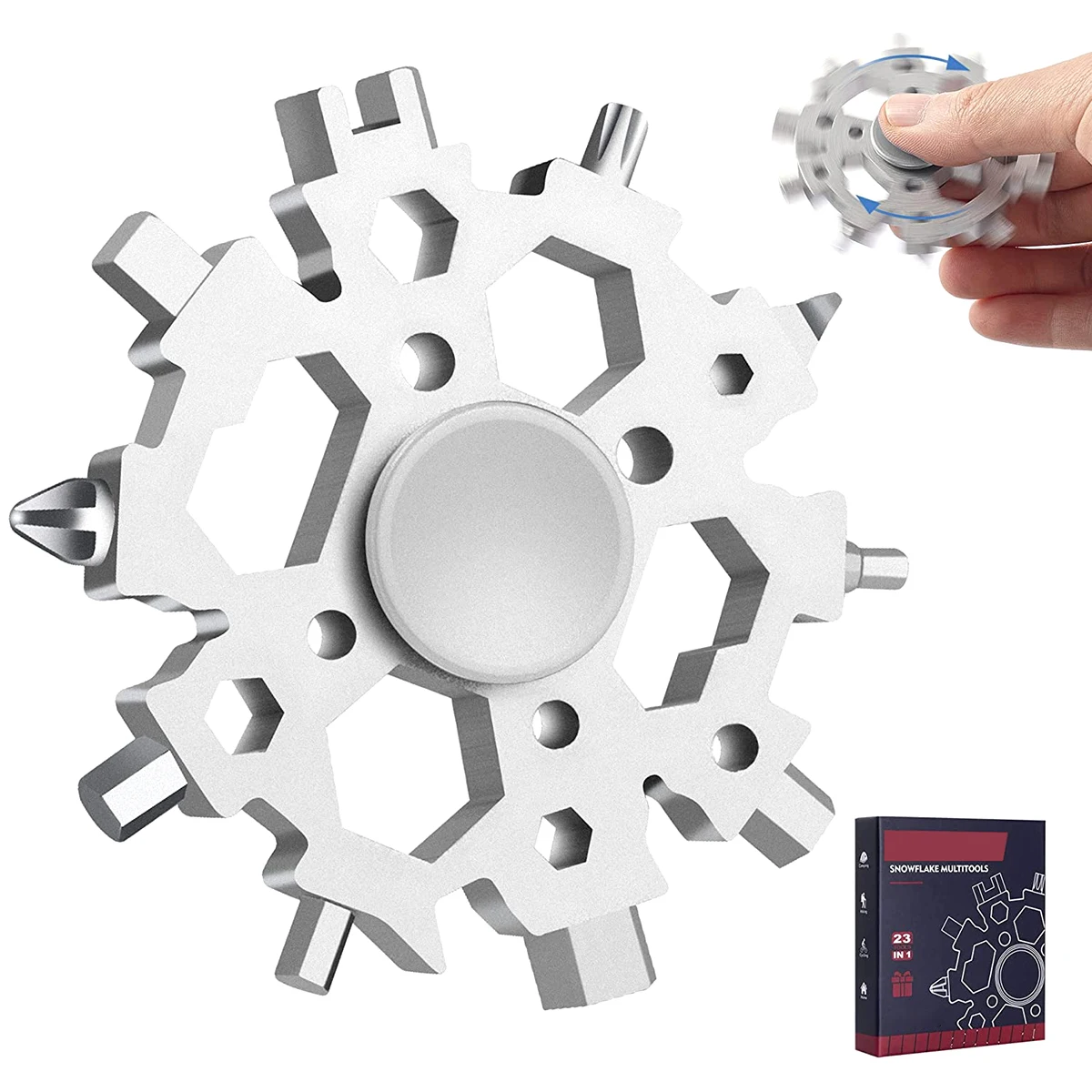 

18 In 1 Snowflake Snow Wrench Tool Spanner Hex Wrench Multifunction Camping Outdoor Survive Tools Bottle Opener Screwdriver