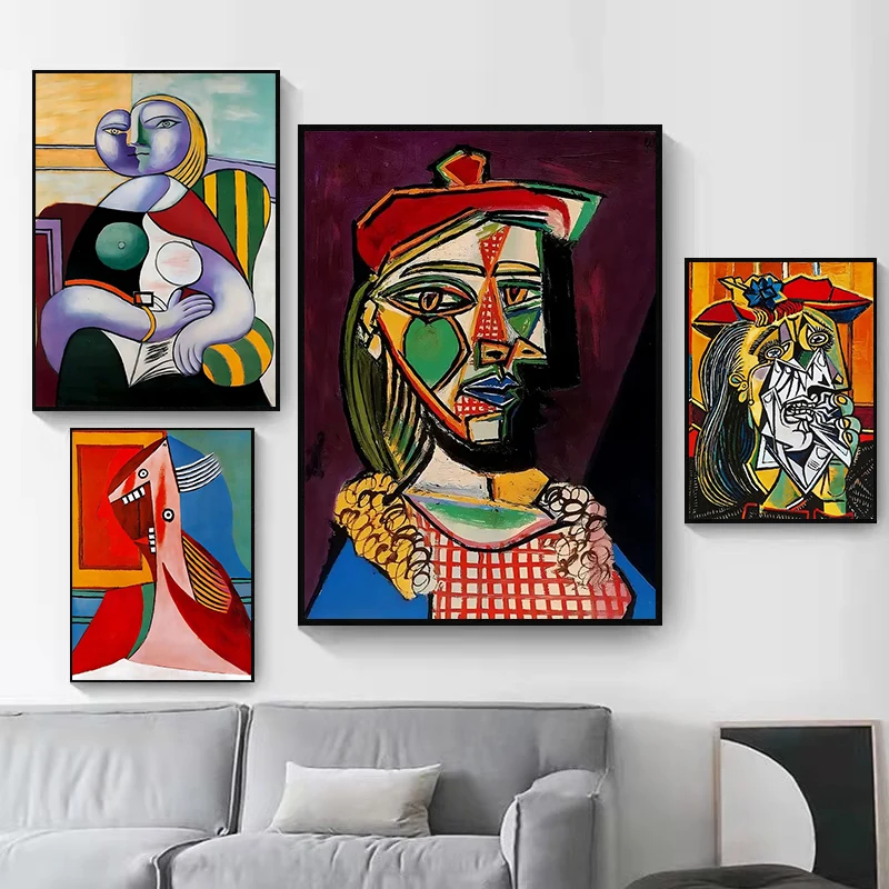 

Картина на холсте известного Пикассо, абстрактная фигурка, плакат, печать, настенные картины для гостиной, украшение для дома