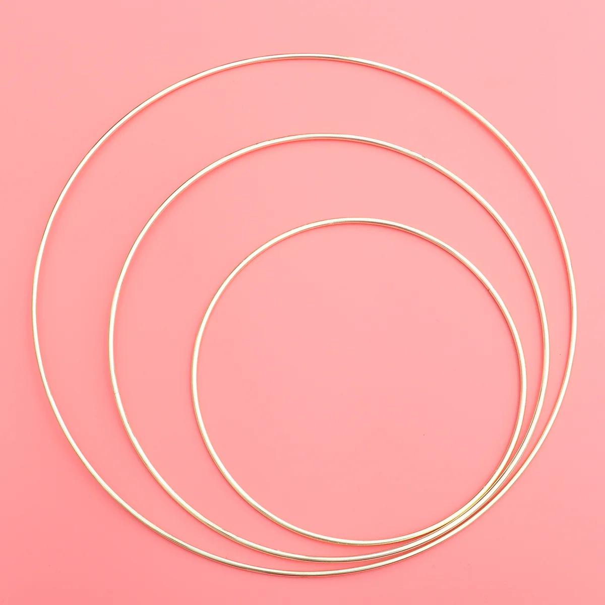 

4pcs Round Ring Catcher Making Supplies Macrame Creations Ring Creation Wreath Rings Metal Dreamcatcher Ring