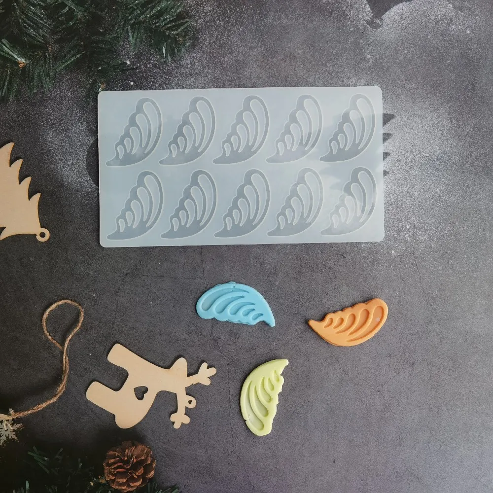 

New Pattern Chocolate Silicone Cake Mold Plug-in Mold 8 Wing shape Bakery DIY Dessert Decoration Mold for Family Party
