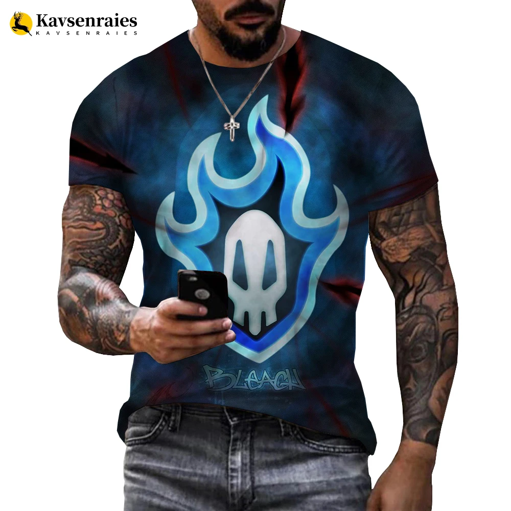 

Bleach T Shirt Anime Tshirts Men Women 3D Print Gintama BLEACH Tees Summer T-Shirt Cartoon Design Shirts Fashion Streetwear Tops