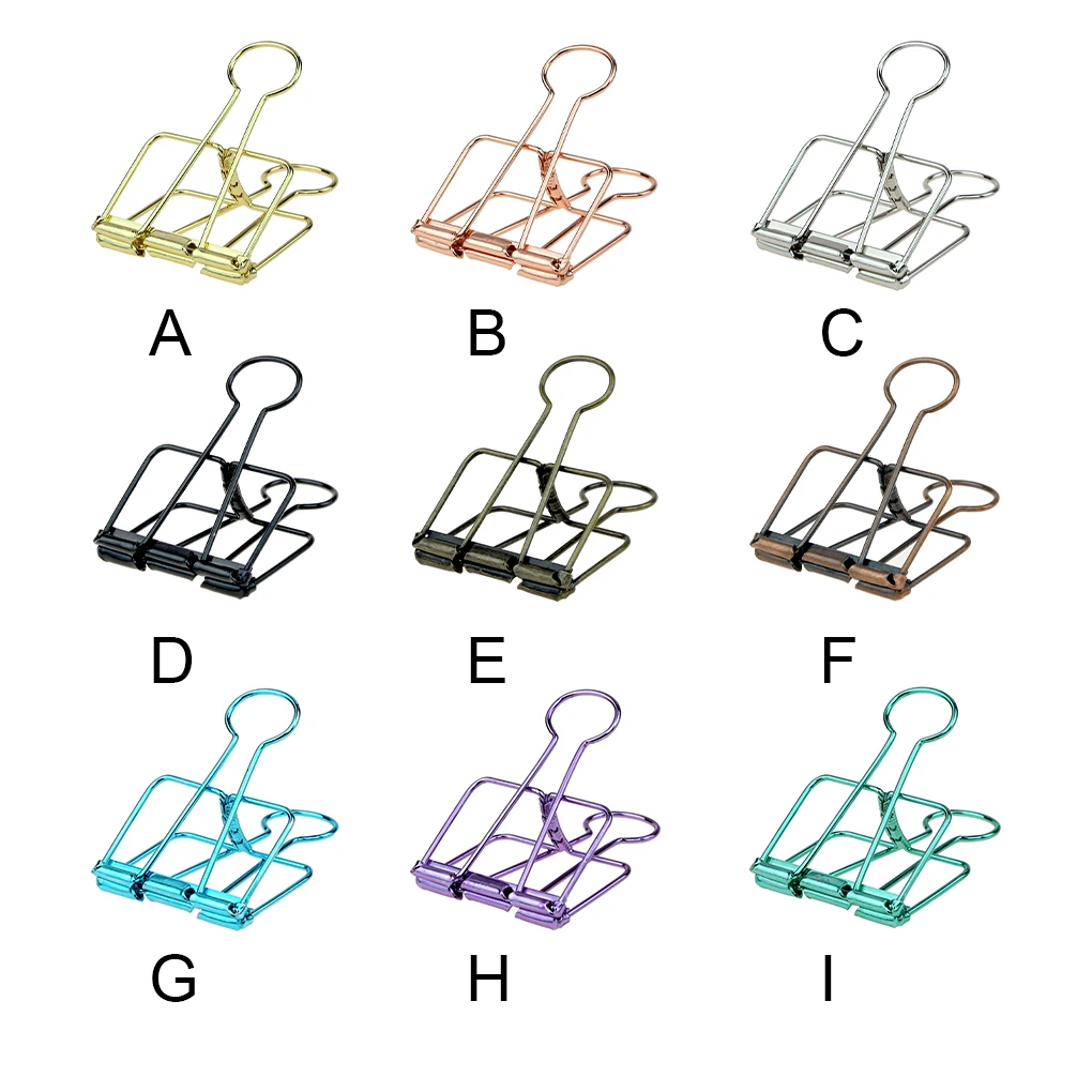 

20 Pieces Paper Clip Unfading Solid Color Replacement School Office File Examination Papers Clips Desk Organizer