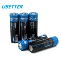 3 7v 21700 battery 5000mah lithium li ion battery high capacity 18500mwh rechargeable battery for flashlight power bank
