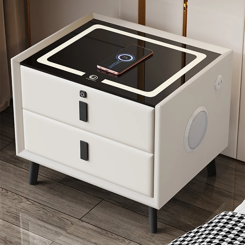 

Спальные ночные столики с ящиками, компактные умные тумбочки с беспроводной зарядкой, мебель в скандинавском стиле