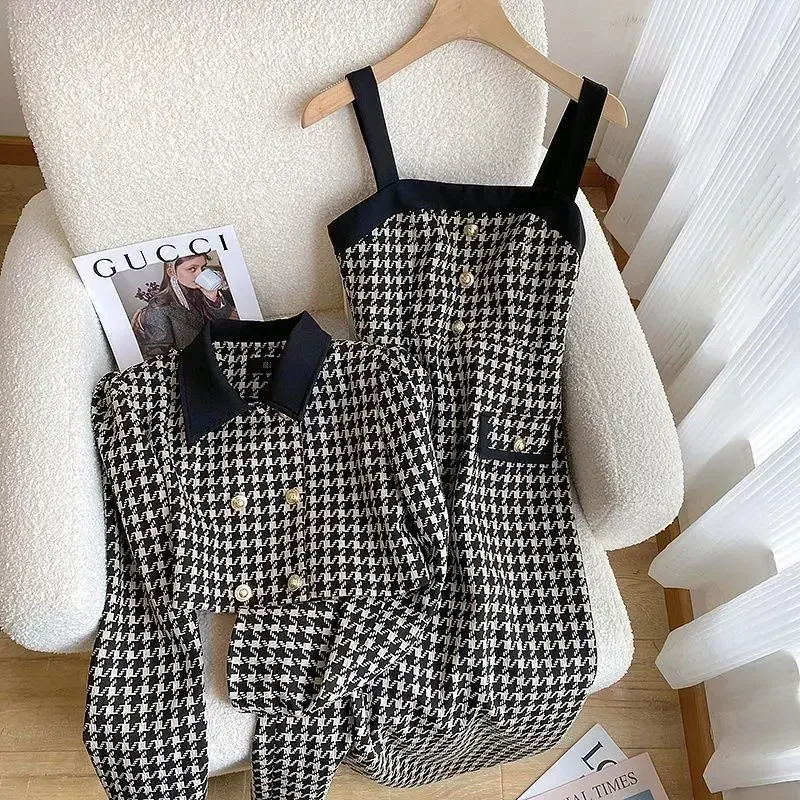 Новинка осени 2024 женское платье в стиле ретро яркое на бретелях высокого