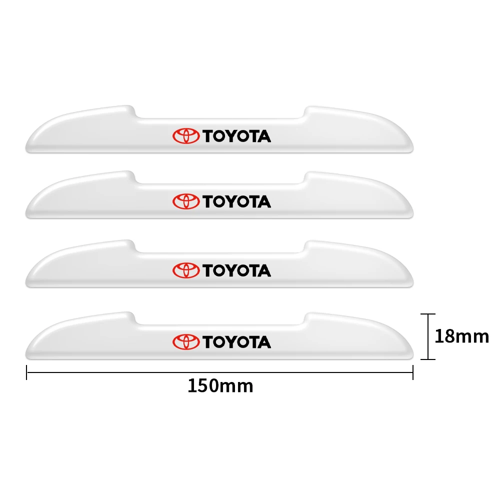 Для Toyota Corolla Camry Rav4 Yaris Hilux Prius Avensis C-HR 4pc полосы для защиты от столкновений наклейка