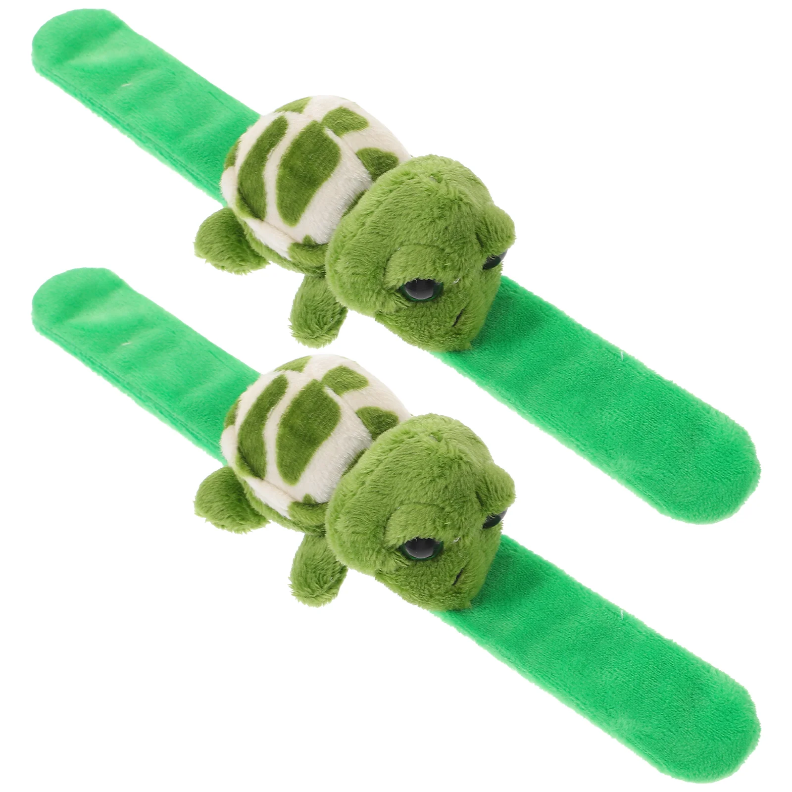 

2pcs Novelty Plush Animal Slap Wrist Band Stuffed Turtle Slap Bracelet Portable Plush Wristband