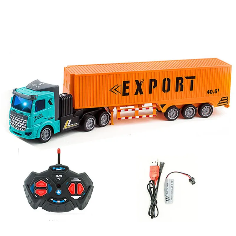 

Rc Truck 1:48 4Ch Remote Control Semi-Trailer Electric Cars Transporter Container Truck Plastic Construction Kids Gift