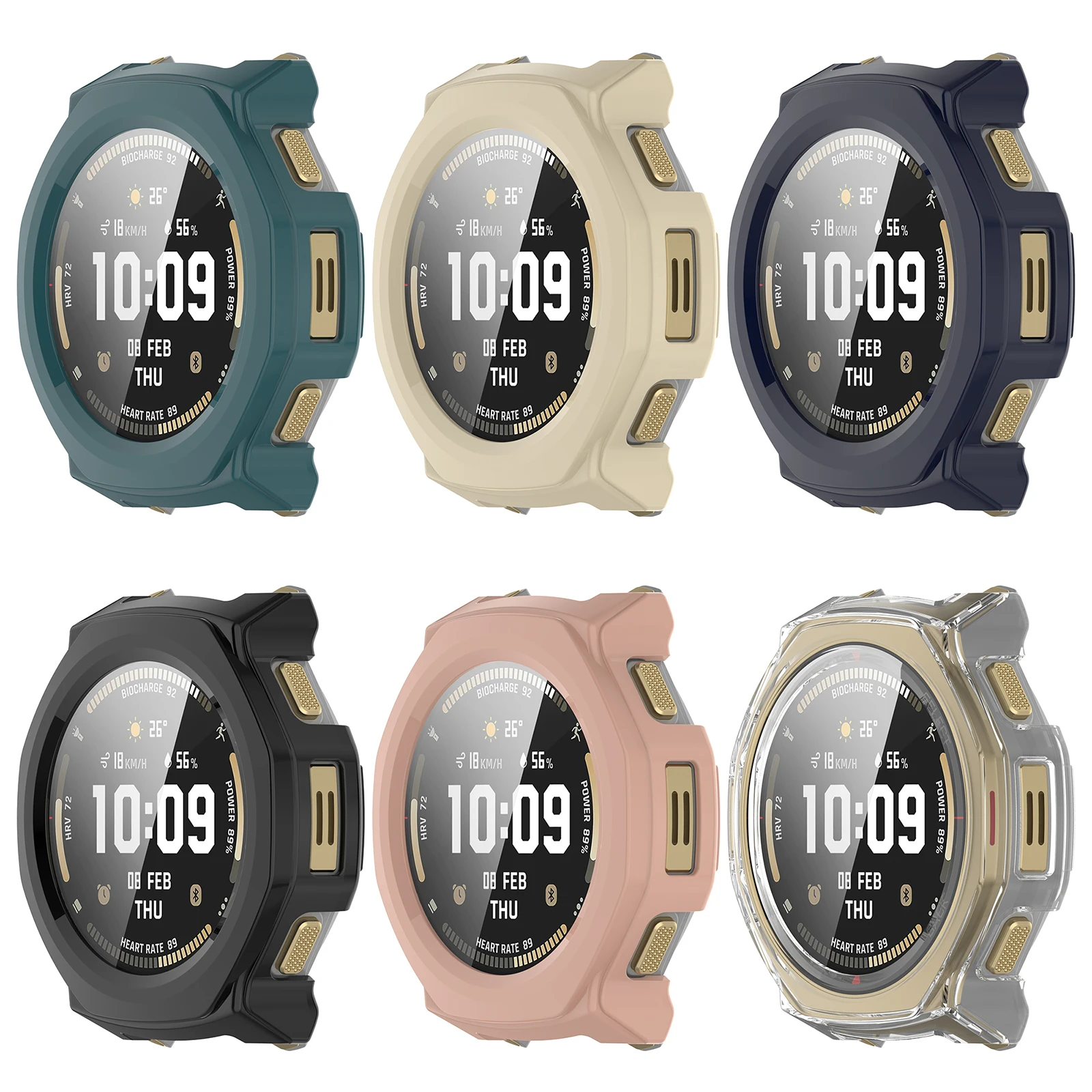 Фото Защитный чехол + стекло для Amazfit T-Rex 3 Pro 44MM, защитная пленка для экрана смарт-часов, бампер для Amazfit T-Rex3 Pro 44MM, чехол из поликарбоната №5