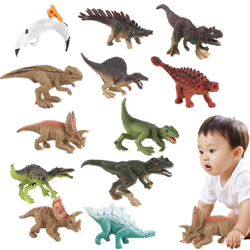 

Mini Dinosaur Figures 12pcs Miniature Dino Figures Dino Figures Realistic Facial Details And Dinosaur Appearance For Home Toys